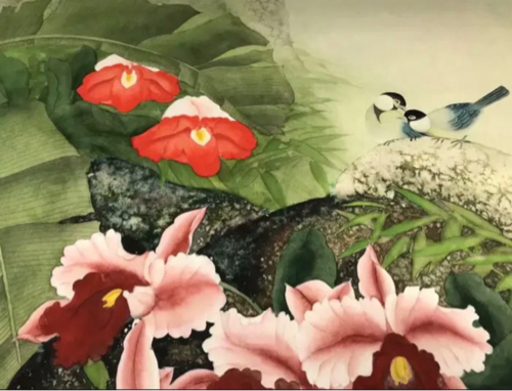 中国画　落款あり