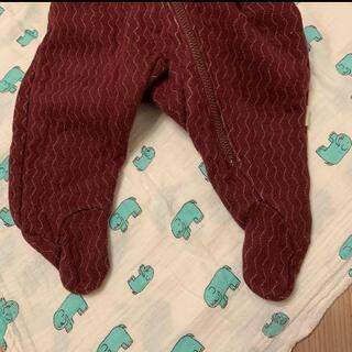 ★サイズ60　冬用ロンパース　フーセンウサギの画像