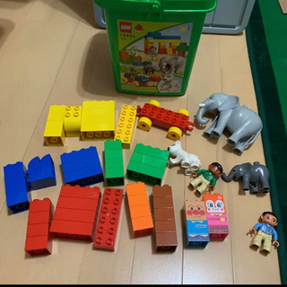 LEGO レゴ デュプロ　みどり　ぞうさんのバケツ
