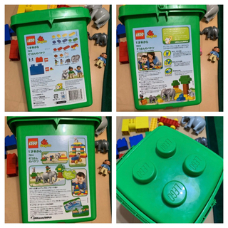 LEGO レゴ デュプロ　みどり　ぞうさんのバケツの画像