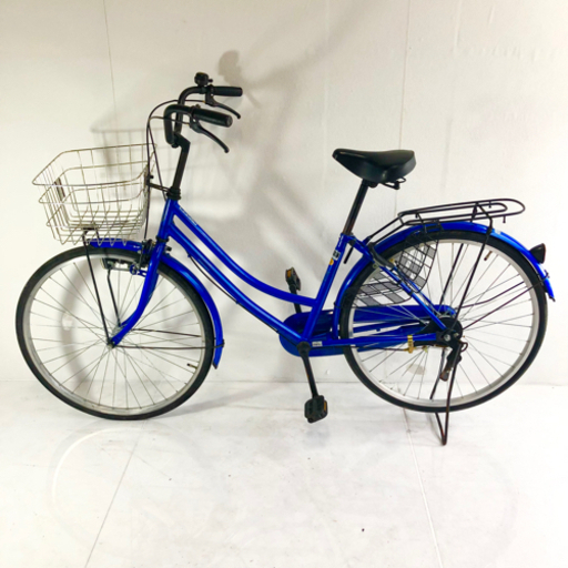 シティサイクル　自転車　青 動作良好　26インチ　8