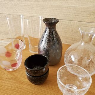 グラス、とっくりセット