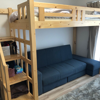 ニトリ 階段付きロフトベッド 【定価 7万円】