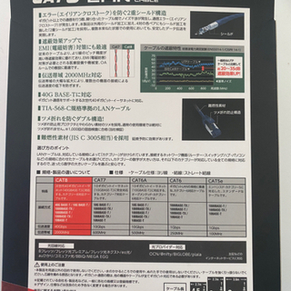 CAT8 LANケーブル 3m ELECOMの画像