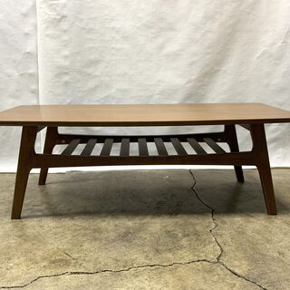 美品！定価3万円 ニトリ 天然木 センターテーブル ガレント2 幅120×奥行50×高さ40㎝ 家具 ローテーブル Eの画像