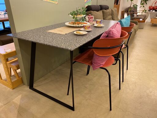 Francfranc フランフラン ダイニングテーブル グレー 中古品