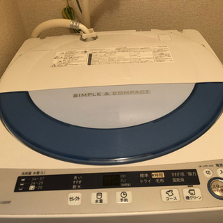 【お譲りします】SHARP 全自動洗濯機の画像