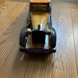 木の車 アンティーク レトロ 木材 木工車んの画像