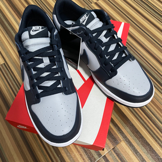 新品未使用 27cm NIKE DUNK LOW Retro Championship Grey ナイキ ダンク ロー レトロ チャンピョンシップ グレー　ジョージタウンの画像