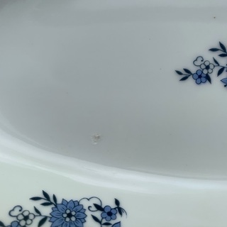 60年代 楕円形洋皿2枚組(長径31cm 短径14cm) 未使用品の画像