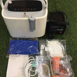 新品送料込。酸素発生器。24h運転対応2名同時吸入可。付属品充実。(＝酸素吸入器、酸素圧縮器、酸素濃縮器)の画像