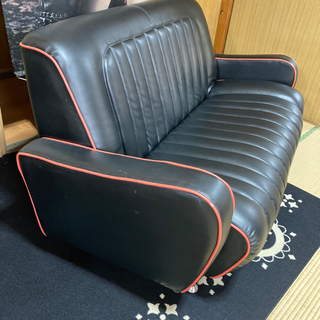 レザー調　2人がけソファーの画像