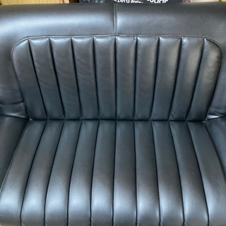 レザー調　2人がけソファーの画像