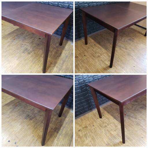 【未使用・展示品】北欧デザイン・エクステンションダイニングテーブル150-200㎝・7364