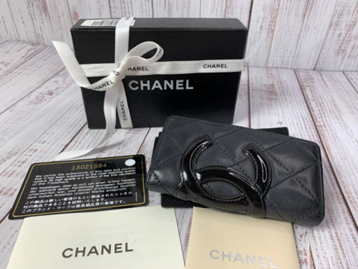 美品　シャネル　ラムスキン　カンボンライン　キーケース