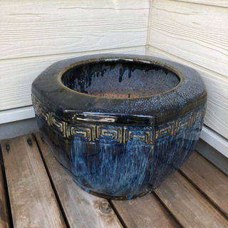 火鉢　金魚鉢　アンティーク　骨董　陶器　昭和