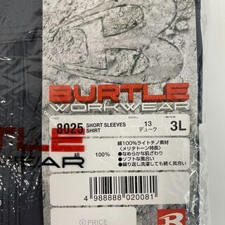 新品！最終セール✩BURTLE バートル 半袖シャツ 8025 3Lサイズ デュークの画像