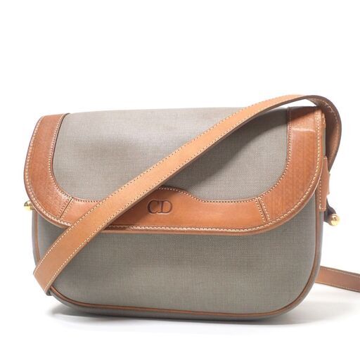 AA585 クリスチャンディオール レザー オールド ショルダーバッグ ヴィンテージ