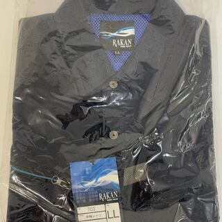 新品！最終セール✩RAKAN 春夏 半袖シャツ 703 LLサイズ ネイビー 　の画像