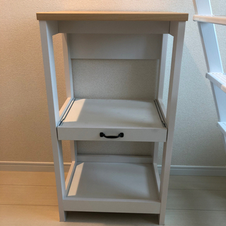 レンジ台　炊飯器置き　キッチン収納　白　ホワイト　美品