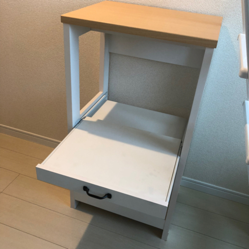 レンジ台　炊飯器置き　キッチン収納　白　ホワイト　美品