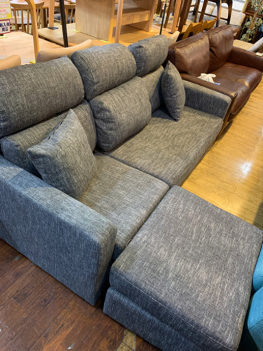 ️極美品️3人掛けカウチソファ オットマン付き 使用期間1ヶ月のみ 