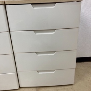 【美品】引き出し式　ウッドトップチェスト　4段ボックス　2つあり...