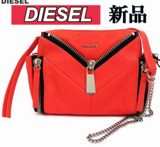 【新品】ディーゼル ハンドバッグ ショルダーバッグ レディース レザー 本革 赤