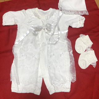 【受け渡し者様決定】赤ちゃんセレモニーロンパース 帽子 靴下