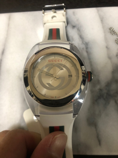 GUCCI WATCH SYNC☆グッチ腕時計ホワイトシルバー★人気ラバーベルトイタリア製コーデファッション