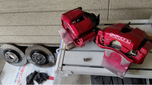 ブレンボローター、RX純正キャリパー