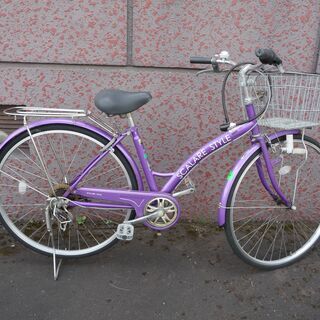 27インチ自転車。3段変速。色－パ－プル。　