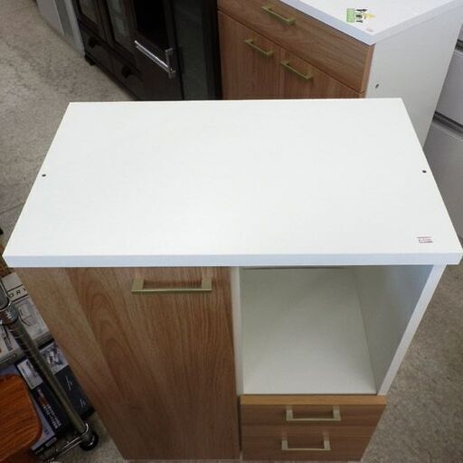 食器棚 コンパクト ナチュラル 59.5×35.5×90.5cm 木目調 小型 札幌 西野店