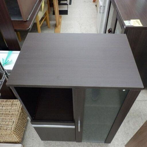 食器棚 コンパクト ブラウン 60×39.5×89.3cm 茶系 小型 小さめ 札幌 西野店