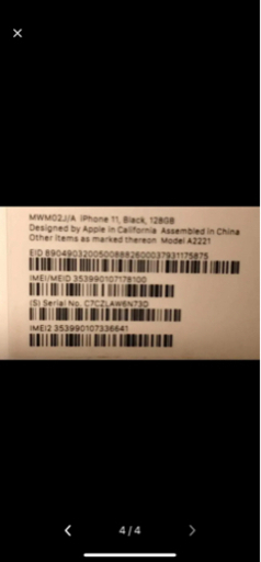 iPhone11 ブラック 128 GB docomo simロック解除済み