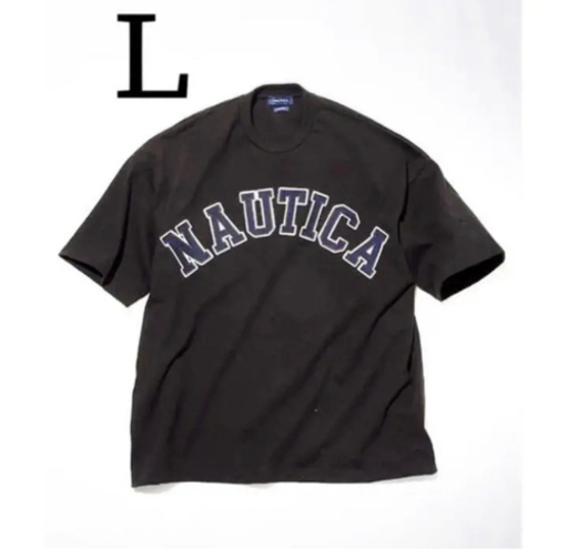 【値下げ中】NAUTICA トゥーヘヴィー アーチロゴショートスリーブTシャツ 黒