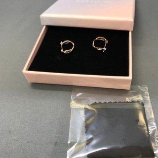 545◎ツートンカラー　フープピアス