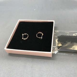 545◎ツートンカラー　フープピアスの画像