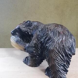 廃棄処分間近　熊の彫り物　北海道　置物の画像