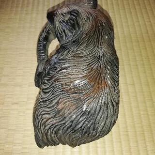 廃棄処分間近　熊の彫り物　北海道　置物の画像