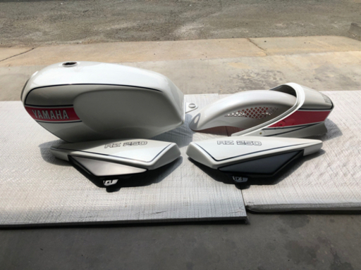 塗装後未使用 rz250 外装セット タンク サイドカバー テールカウル 純正