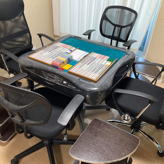 全自動麻雀卓 AMOS SAVIOR(アモスセヴィア) 椅子、サイドテーブル付きの画像
