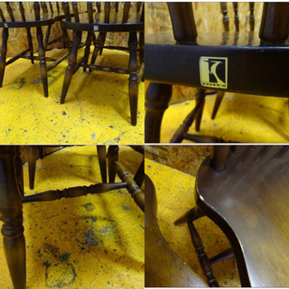 飛騨産業 キツツキ ダイニングチェア　4脚セット　2脚セット分① 飛騨産業 キツツキマーク ダイニングセット 椅子4脚付き 菊TK