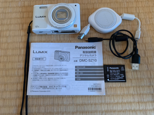 お取引早い方優先 パナソニック かんたん自撮り機能モニター装備デジタルカメラルミックス(LUMIX) DMC-SZ10:現状