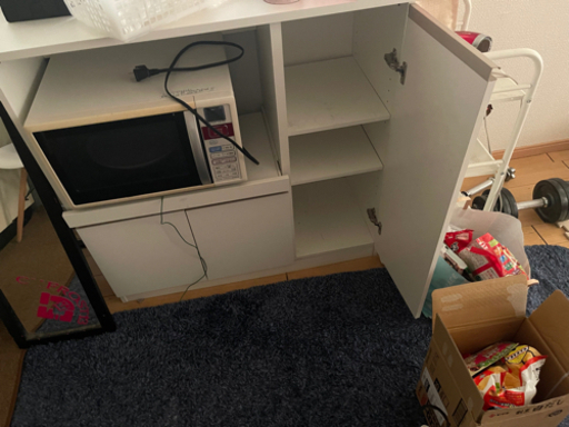 レンジ台と棚ラック