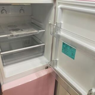 【着払い対応可能！！旧鹿児島市内送料無料】 リサイクルストアスターズ城西店 2018年製 ハイアール HAIER JR-NF148A W ファン式 冷蔵冷凍庫 148L 右開き 2ドア ピンク×ホワイトの画像