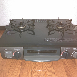 Rinnai 2口ガステーブル グリル付き　RTE564BKL