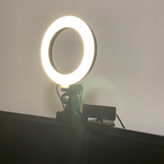 新品！モニターにクリップ LEDリングライト 6.3インチ 自撮...