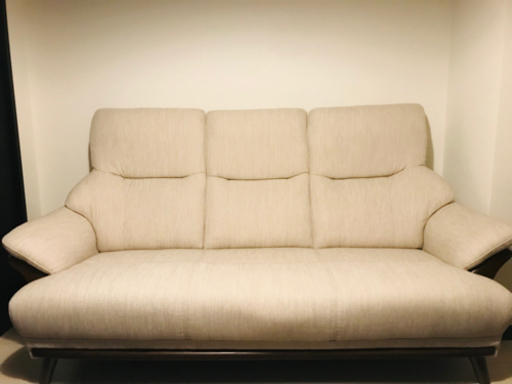 お値下げしました！【現金取引可】【美品】ニトリ　3人掛け　ハイバックソファ