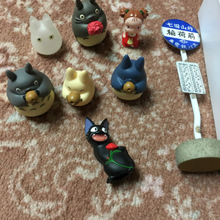 スタジオジブリの指人形&バス停